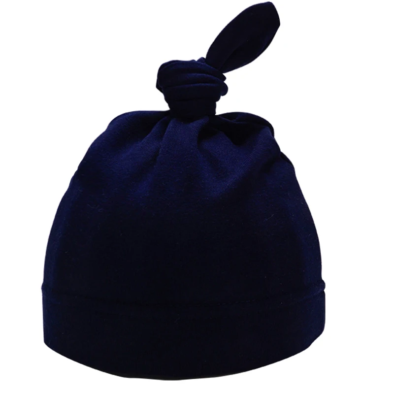 Модная хлопковая детская шапка, Одноцветный, в полосочку для маленьких Кепки мягкая шапка для новорожденного младенца Подставки для фотографий Детские аксессуары на голову - Цвет: Color15