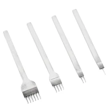 

Silver 3/4/5mm DIY Leather Craft Punching Tools Steel Leathers Hole Punches Stitching Punch Tool 1/2/4/6 Prong Leathercraft