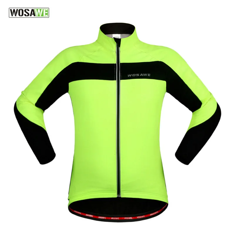 WOSAWE High Quality Soft shell Thermal Fleece Cycling Jacket Breathable