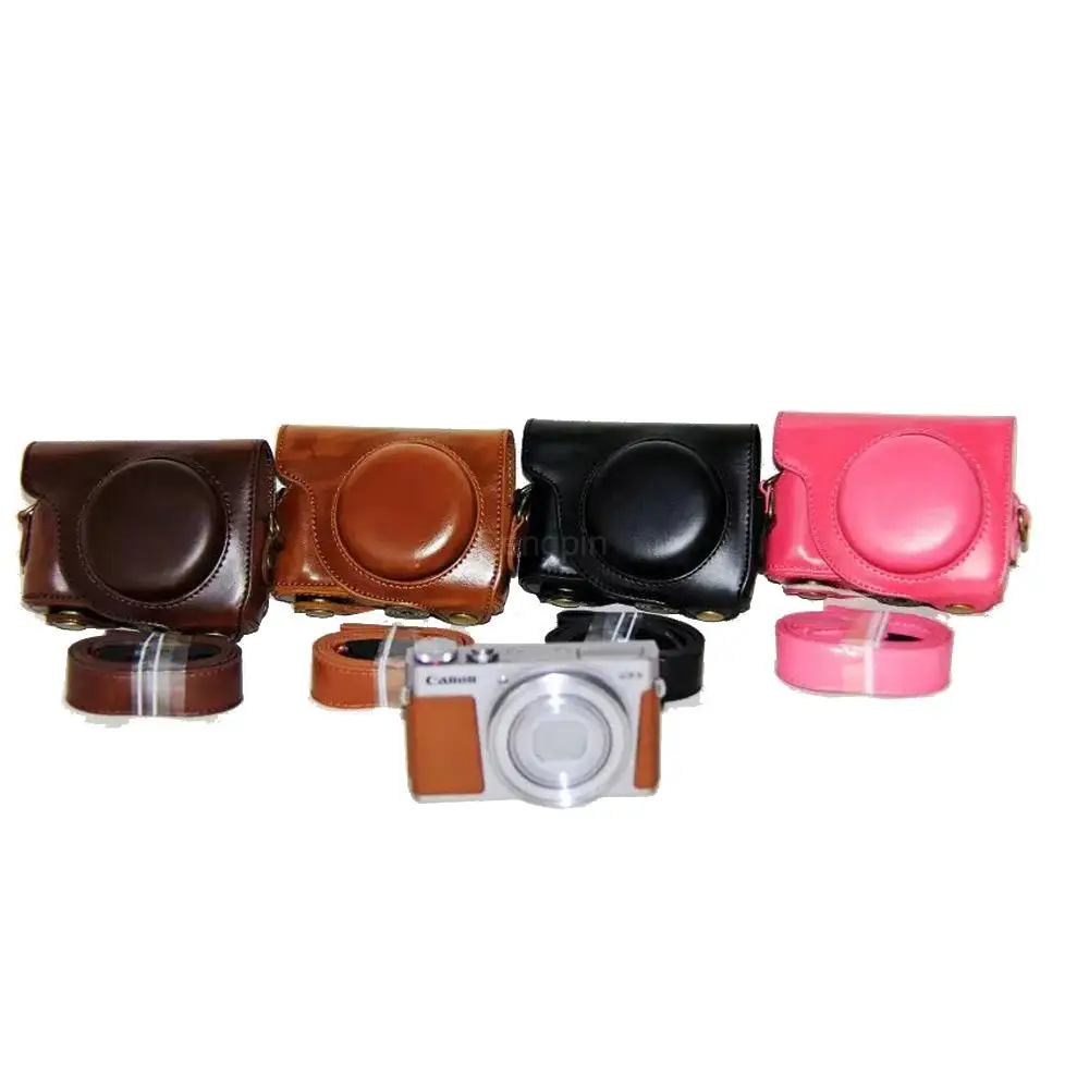 PU Leather Protective Camera Case Bag Cover Charge Style for Canon PowerShot G9 Xin Camera
