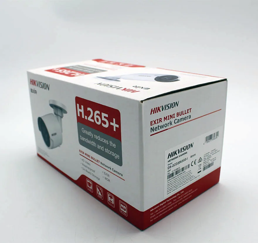 Камера видеонаблюдения Hikvision сетевая камера с фиксированной пулей 6 МП H.265 POE IR30m