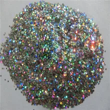 10 г/пакет 1 мм(1/2") Голографический лазерный, серебристый блеск miHexagon Paillette Spangle shape для украшения ногтей и блестки для рукоделия