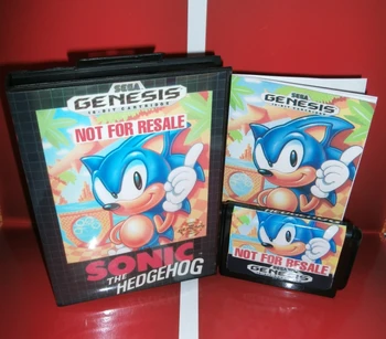 

Sonic the Hedgehog 1 - The Secret of Shinobi US Cover with box and manual For Sega Megadrive Genesis Video Game Console