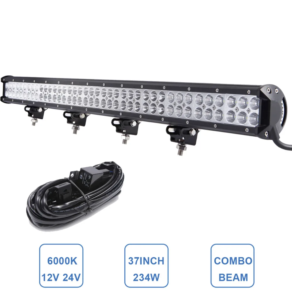 

37 Inch 234W Offroad LED Light Bar 12V 24V Car Truck Trailer Boat ATV 4WD AWD Pickup Wagon Driving Lamp For Ford JEEP VW BMW KIA