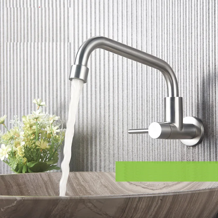 

SUS 304 Stainless Steel Single Liver Wall mounted Cold Water Faucet