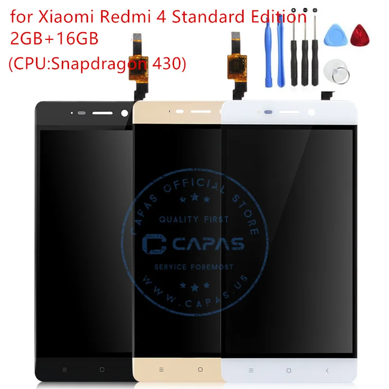 ЖК-дисплей для Xiaomi Redmi 4 Standard Edition дигитайзер с сенсорным экраном рамка в сборе 2 Гб