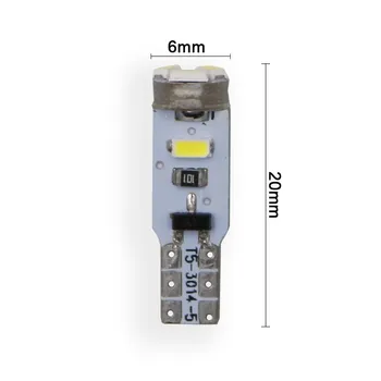 

4Pcs T5 3014 LED 5 SMD Lamp Car Gauge Speedo Dash Bulb Dashboard instrument Light Wedge Interior Lamp