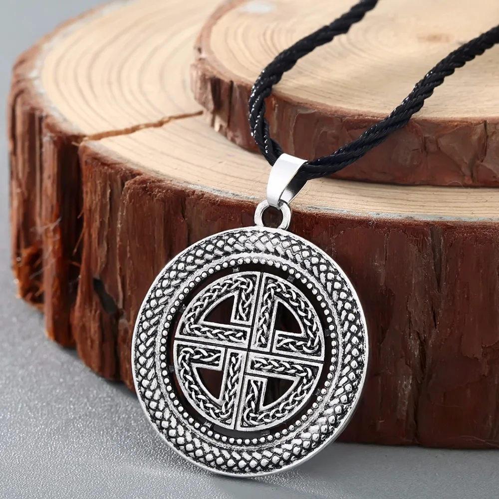 CHENGXUN кельтский узел кулон щит викинга крест ожерелье мужское ювелирное изделие норвежский амулет защита колье для лучших друзей