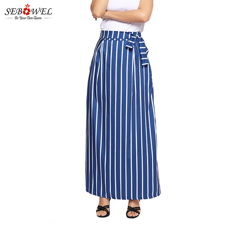 Dark-Blue-Striped-Maxi-Skirt-LC65037-5-9
