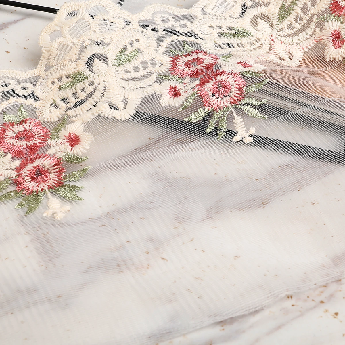 17cm 1yard Flower Lace Ribbon Trims Edge Trim Ribbon Lace for Garment Clothes Dress Decoration Accessories
