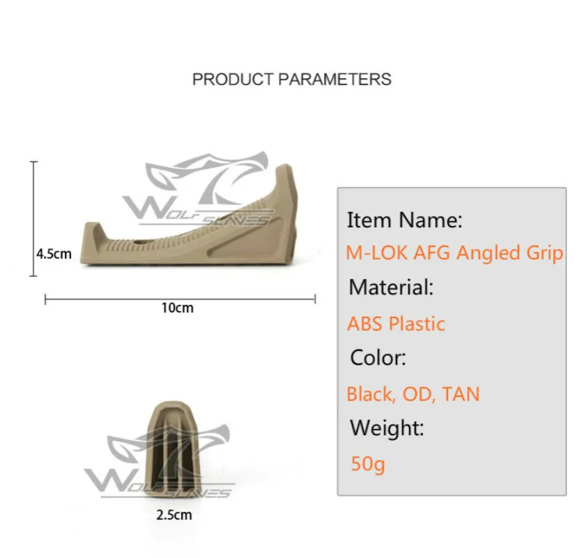 M-LOK AFG Передняя угловая рукоятка для игрушки принадлежности для охоты декоративная пластиковая рукоятка черный загар OD цвета доступны