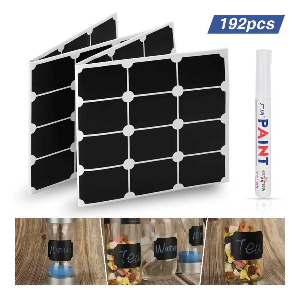 

192pcs Jam Jars Sticker Spice Sticker For Kitchen Label Storage Bottles Organizer Labels Stickers Vinyl Chalkboard Stickers