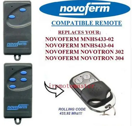 

NOVOFERM NOVOTRON 302/304,NOVOFERM MNHS433-02/04 replacement remote control free shipping