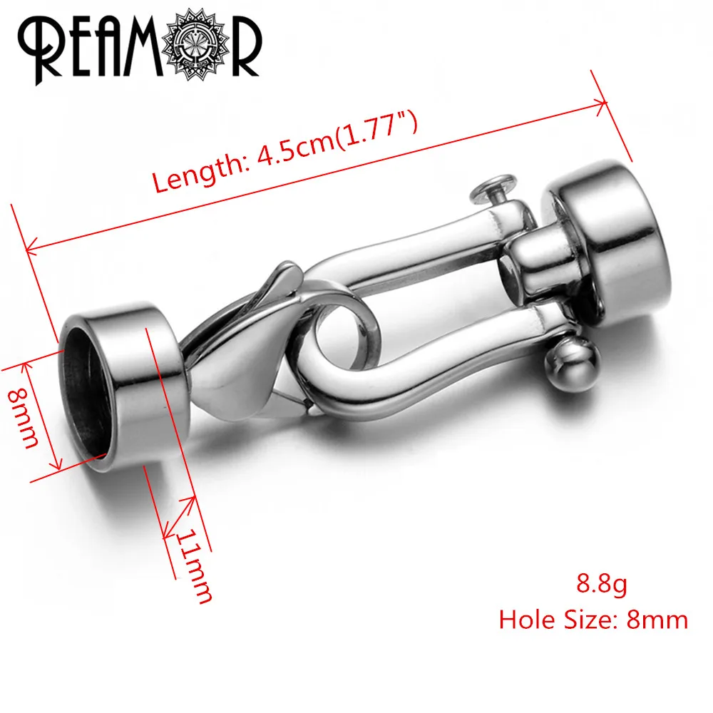 Зеркальная застежка карабин REAMOR 8 мм 316L из нержавеющей стали|diy findings|lobster claspstainless