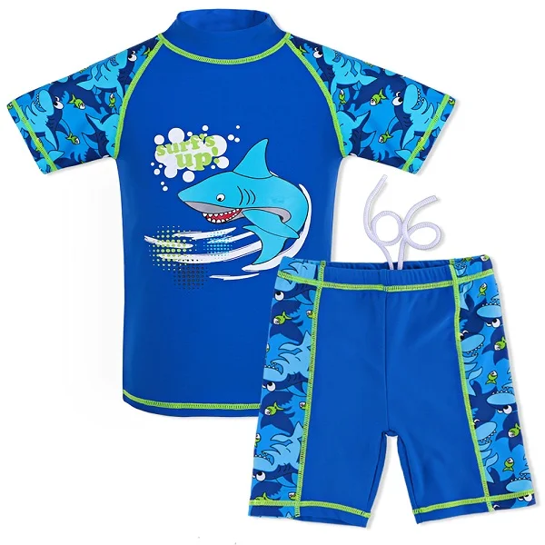 BAOHULU/купальный костюм для мальчиков в морском стиле; детский купальник с рисунком акулы; UPF50+ купальные костюмы для детей; летняя одежда для плавания из лайкры - Цвет: S249 Navy