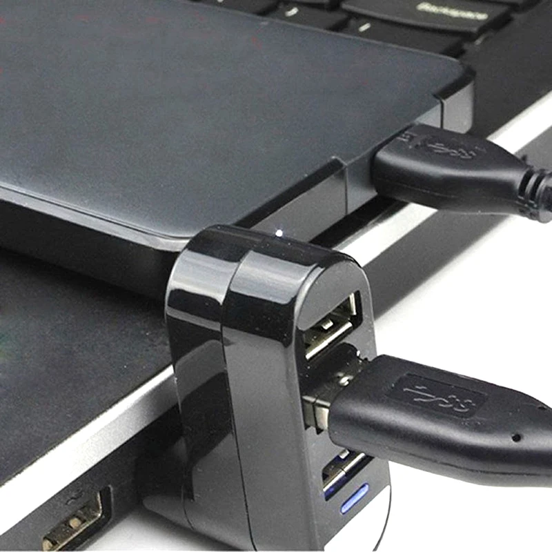 Rotatable High Speed 3 Ports USB HUB 2.0 USB Splitter Adapter for Notebook/Tablet Computer PC Peripherals