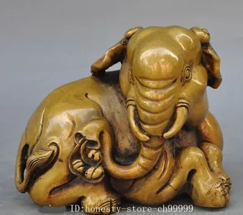 

Crafts statue Chinese Bronze Auspicious Animal The elephant Elephants Statue halloween