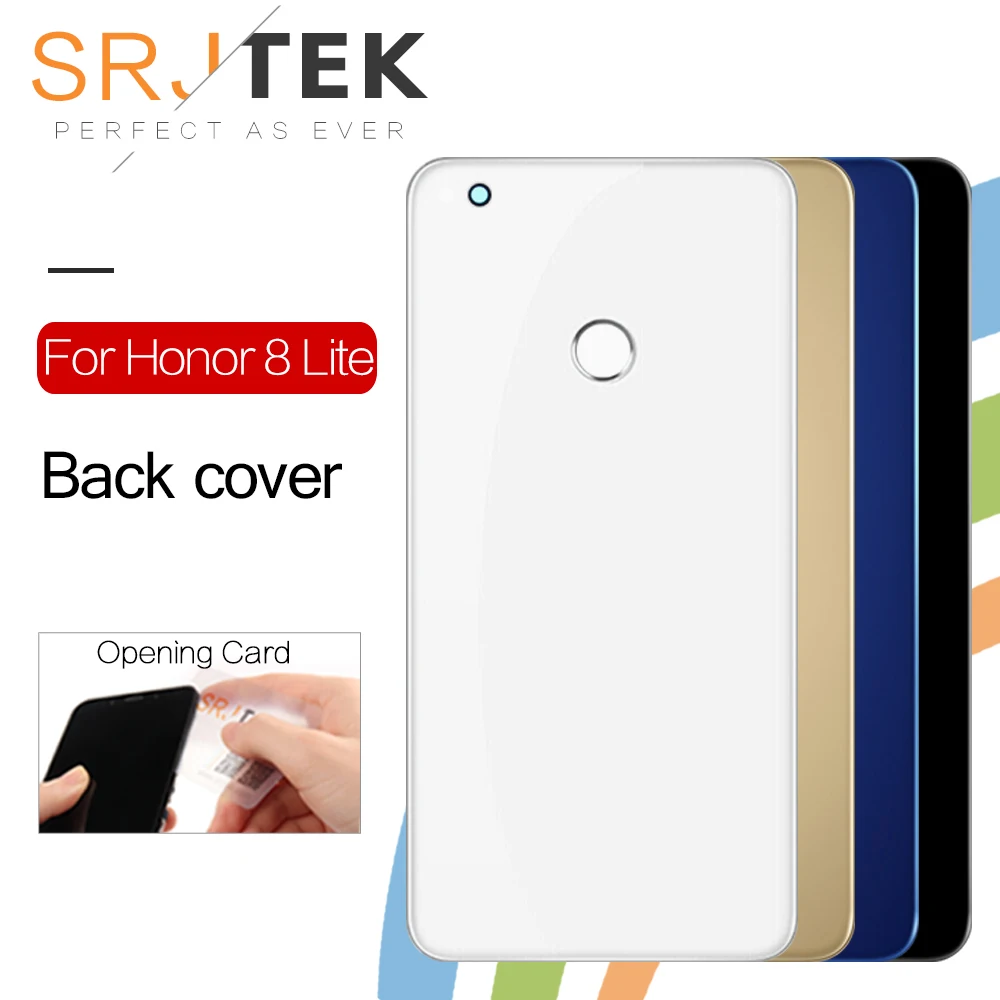 

SRJTEK Rear Back Housing For Huawei Honor 8 Lite Back Cover Battery Door for P8 Lite 2017 Door with Adhesive Replacement Parts