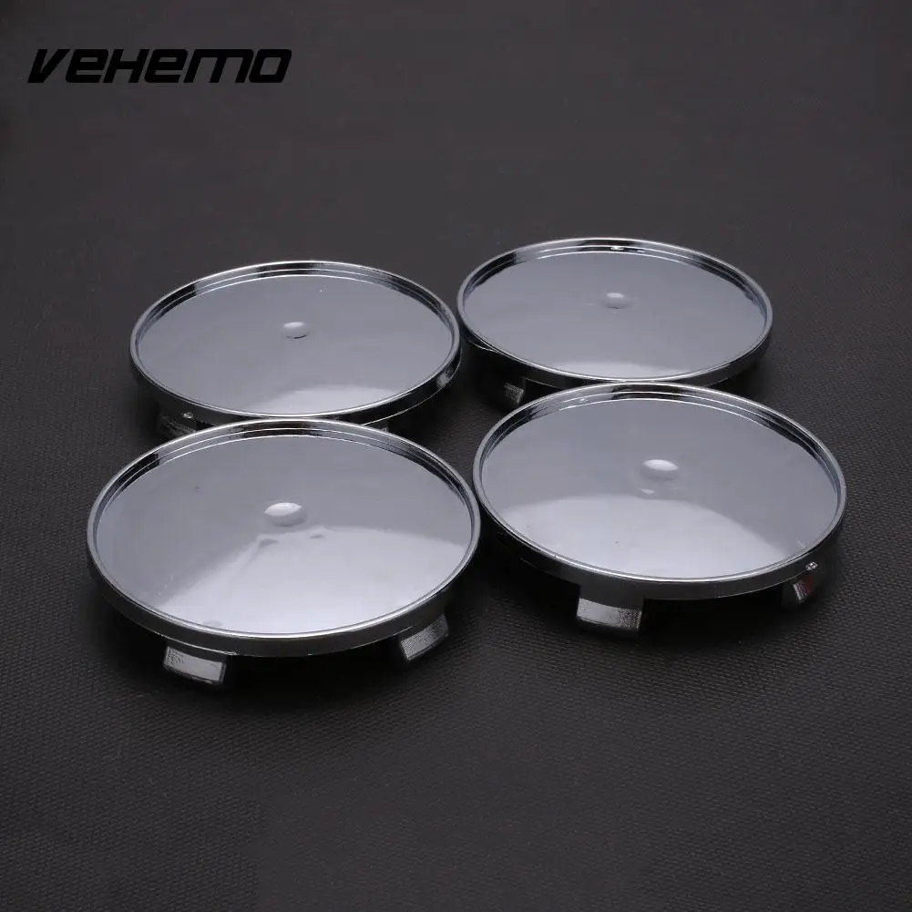 

Vehemo Silvery White 4PCS Wheel Center Cap Vehicle Wheel Hub Cover Car Wheel Cover Premium Quality Hub Cap Durable Spare