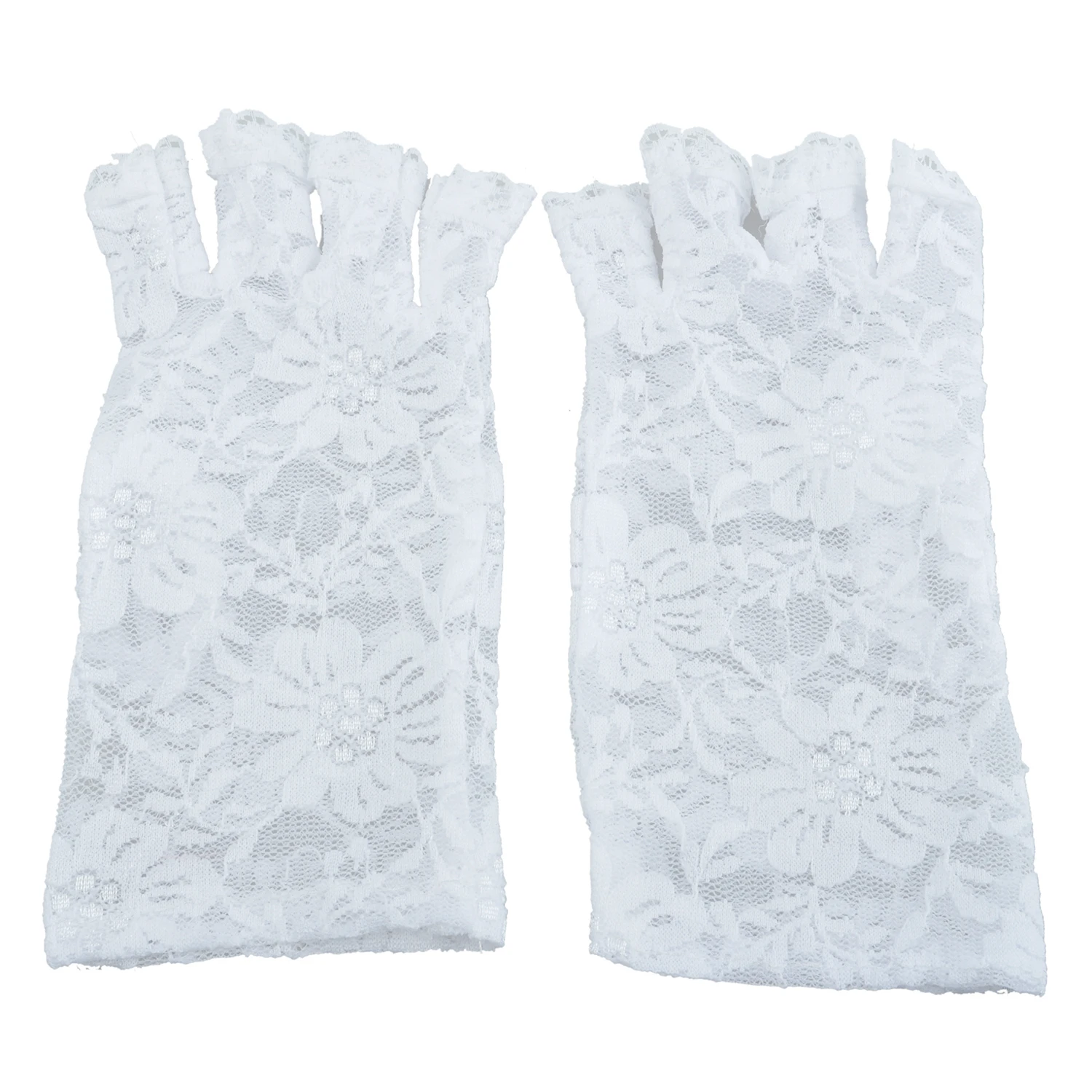 LBFS Лидер продаж элегантные белые Митенки короткие кружевные перчатки фантазии Французская горничная Мадонна 80 s