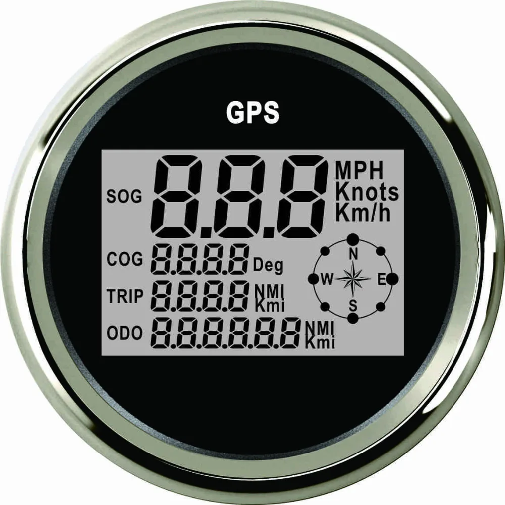 Лодочный Автомобиль 85 мм Цифровой GPS Спидометр Одометр 0 999 узлов км/ч миль/ч 12 В/24 В