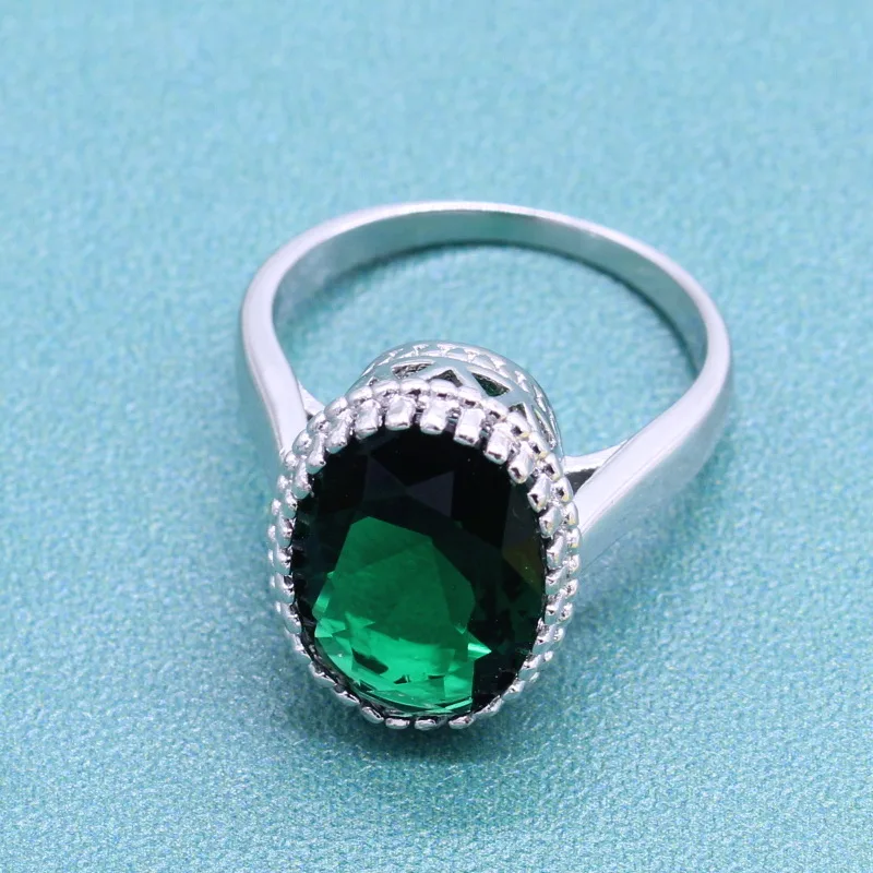 4 года горячее стильное серебряное кольцо 925 классическое овальное фиолетовое обручальные кольца с камнями для женщин Ringen Femme коробка для колец Прямая поставка