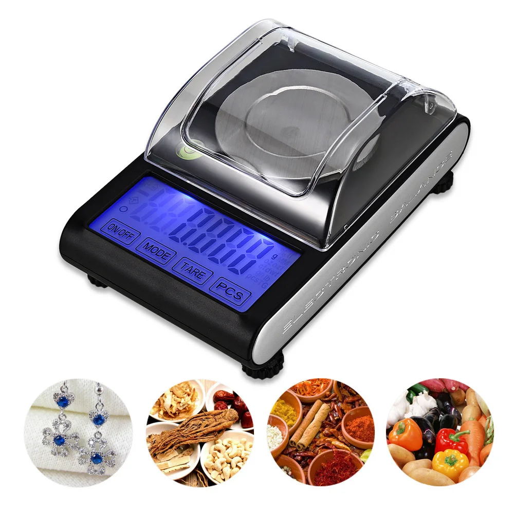 Günstige Hohe Präzision 100g 0,001g Touch Screen Tragbare Elektronische Diamant Schmuck Gold Skala 0,001 labor Waage Z20