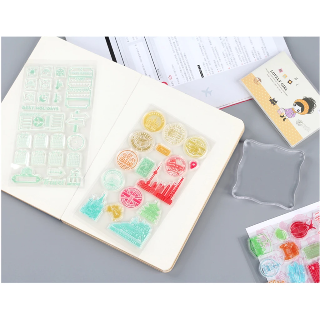 Clear Acrylic Block Stamp Blocks Stamping Scrapbooking Craft Tool 15x10cm