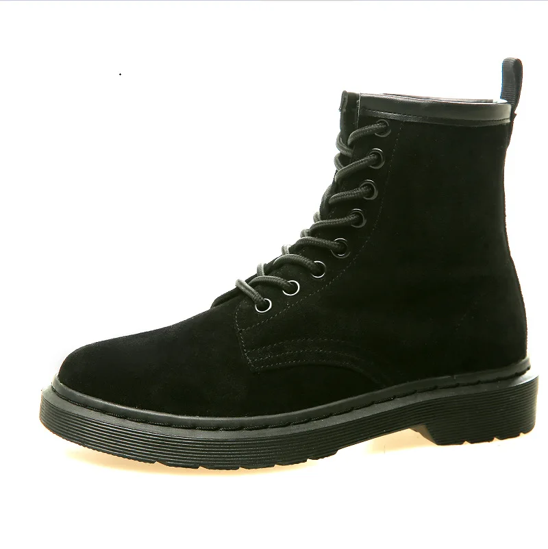 

Fashion Leisure Sewing Motorcycle Boots Women Ankle Round Toe Med Hoof Heels Lace up Martin Boots Solid Casual Punk Ladies Shoes