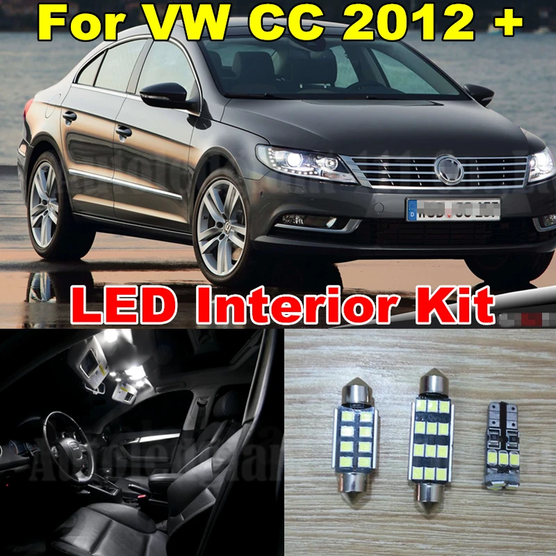 Us 22 0 15 Off Wljh Pure White Error Free Canbus Vanity Dome Trunk Light Kit For Volkswagen Vw Cc Interior Led Light Package 2012 2015 11x In Signal