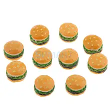10 штук 1/12 Масштаб Кукольный домик Миниатюрный хлебобулочный магазин еда гамбургер для 12-го куклы украшения дома аксессуары