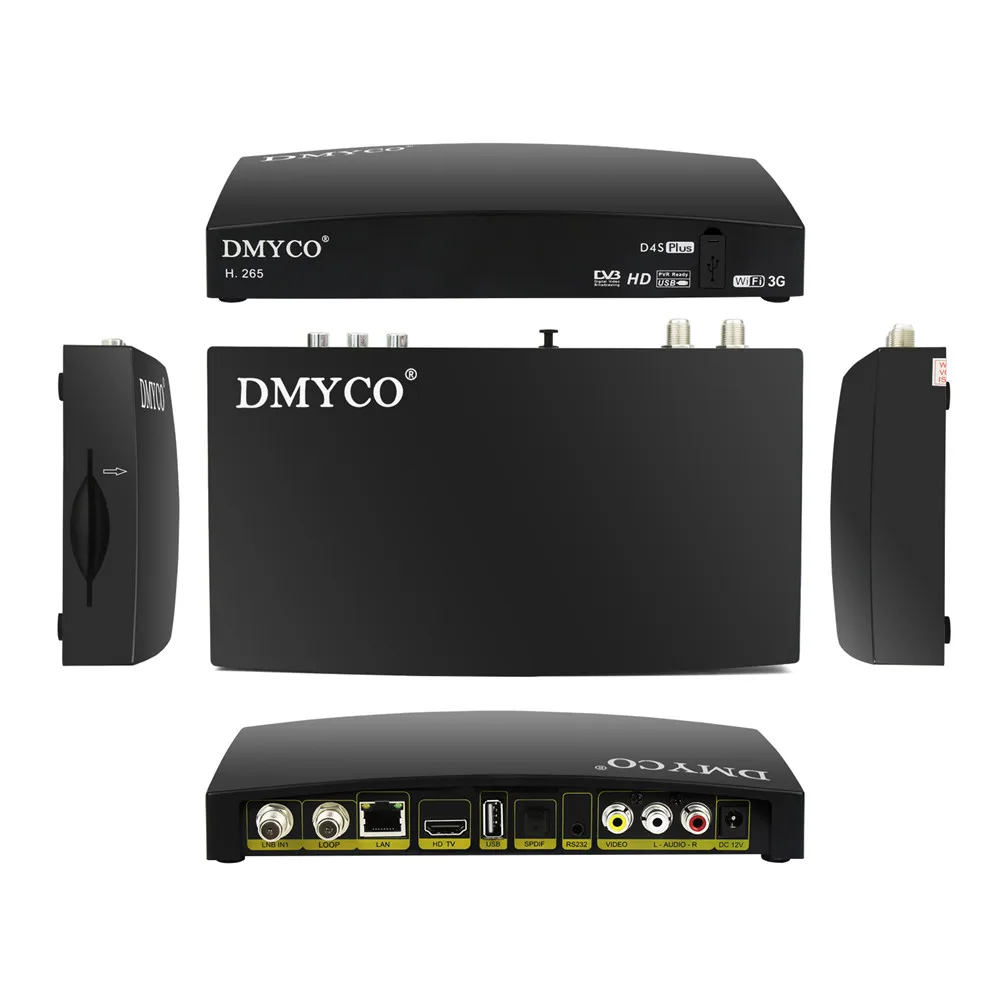 D4S PLUS спутниковый ресивер DVB S2 цифровой Full 1080P HD PowerVu BissKey + USB WIFI ТВ приемник с 1