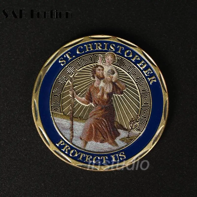 

Jesus Christ Craft Saint Christopher Saint of Travelers Commemorative Challenge Coin Collection