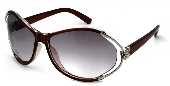 ESNBIE oculos de sol feminino розовые очки в стиле ретро женские солнечные очки Бабочка с цветочным принтом дешевые солнцезащитные очки градиентные оттенки UV400 - Цвет линз: Red frame gray lens