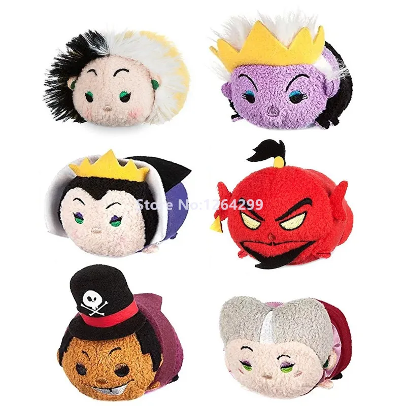 

New Tsum Tsum Villains Evil Queen Dr.Facilier Ursula Cruella De Vil Jafar as Genie Plush Kids Stuffed Toys