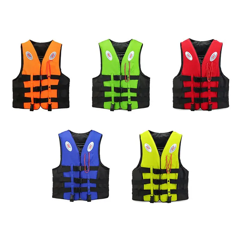 Профессиональный спасательный жилет для детей и взрослых, отражающий Регулируемый жилет, куртка с ремень со свистком для плавания