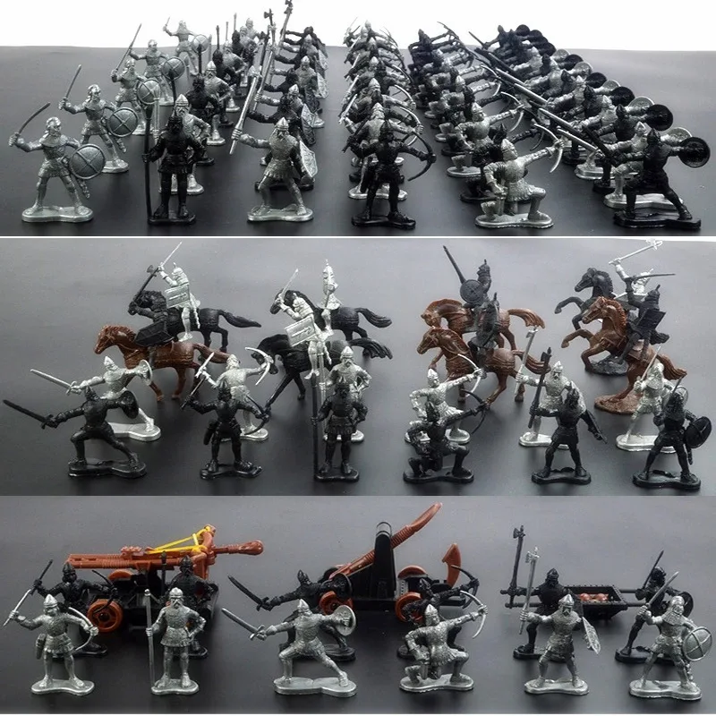 

War Simulation Warriors Ancient Soldier Static Mini Action Figures Model Playset PVC Toy Gifts