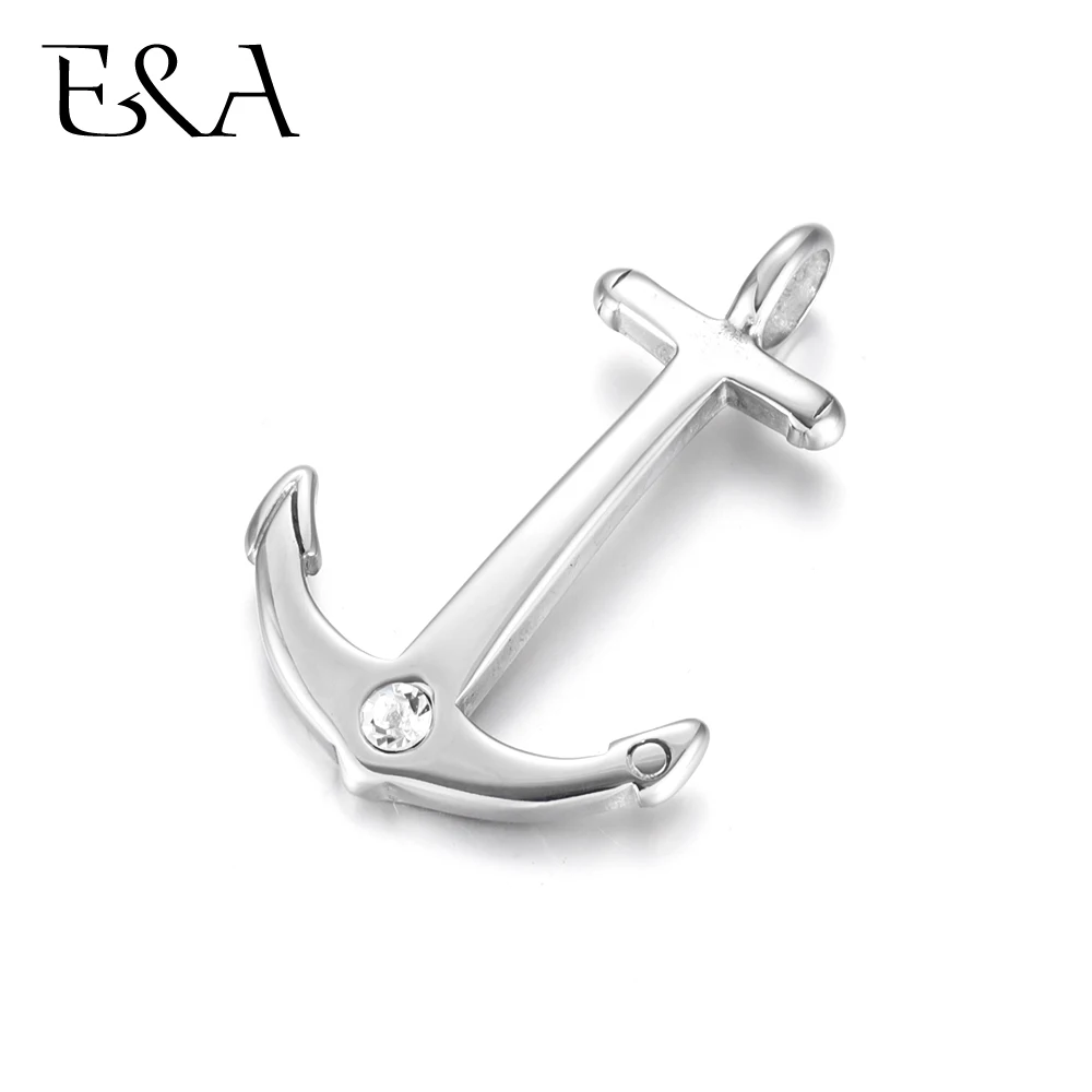 

Stainless Steel Anchor Rhinestone Charms Hole 4mm Bracelet Hook Clasp Jewelry Making Findings DIY Supplies Accessories Wholesale