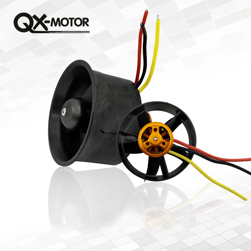 

1set 64mm EDF Set QF2611-4500KV Motor with 5 Blades Ducted Fan for RC Airplane