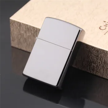 

Pure copper Black mirror Cigarette Lighter Cigarettes Kerosene Flint Petrol Vintage Gasoline Lighter Oil Petrol Refillable
