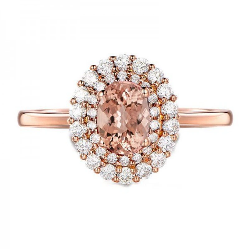 Exquisite champagne gold lady cubic zirconia sunflower