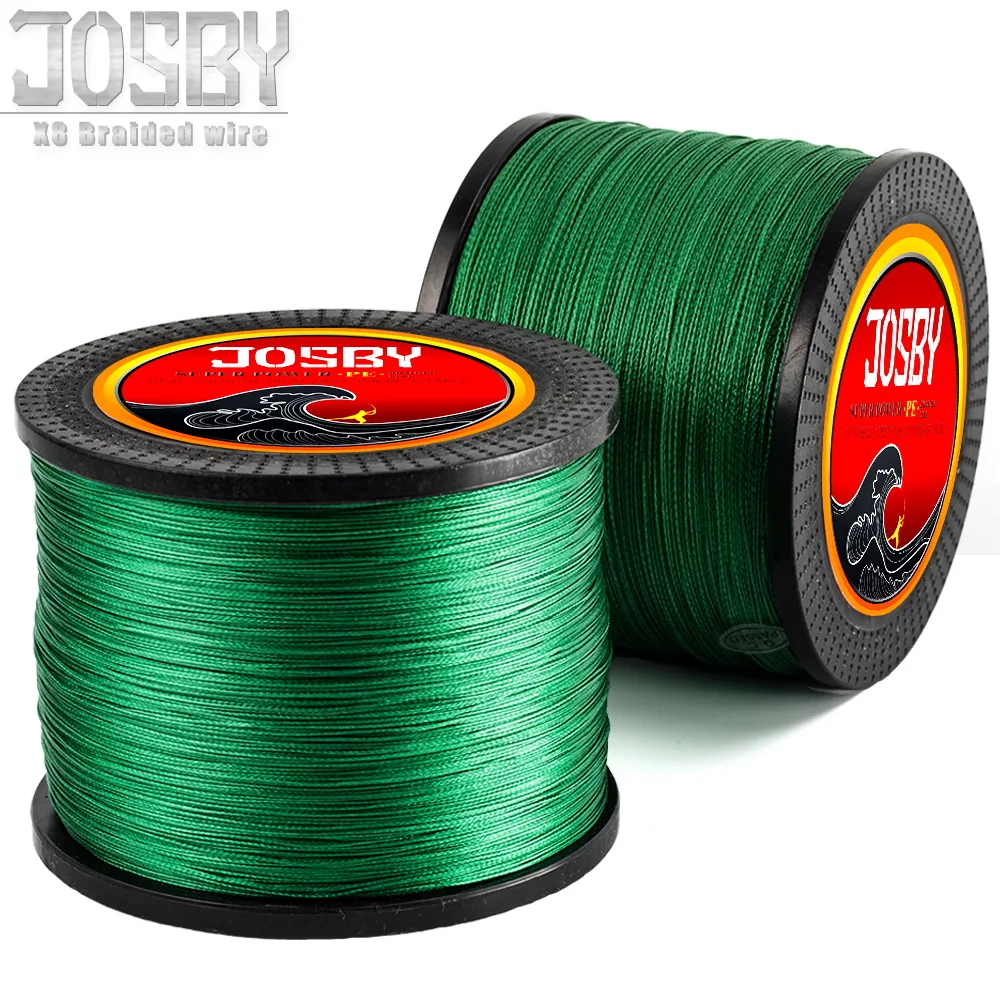 JOSBY PE плетеная леска 1000 м 4 нити шнур Карп рыболовные линии для соленой воды Multifilament 10 20 30 40 60 80 фунтов Новый