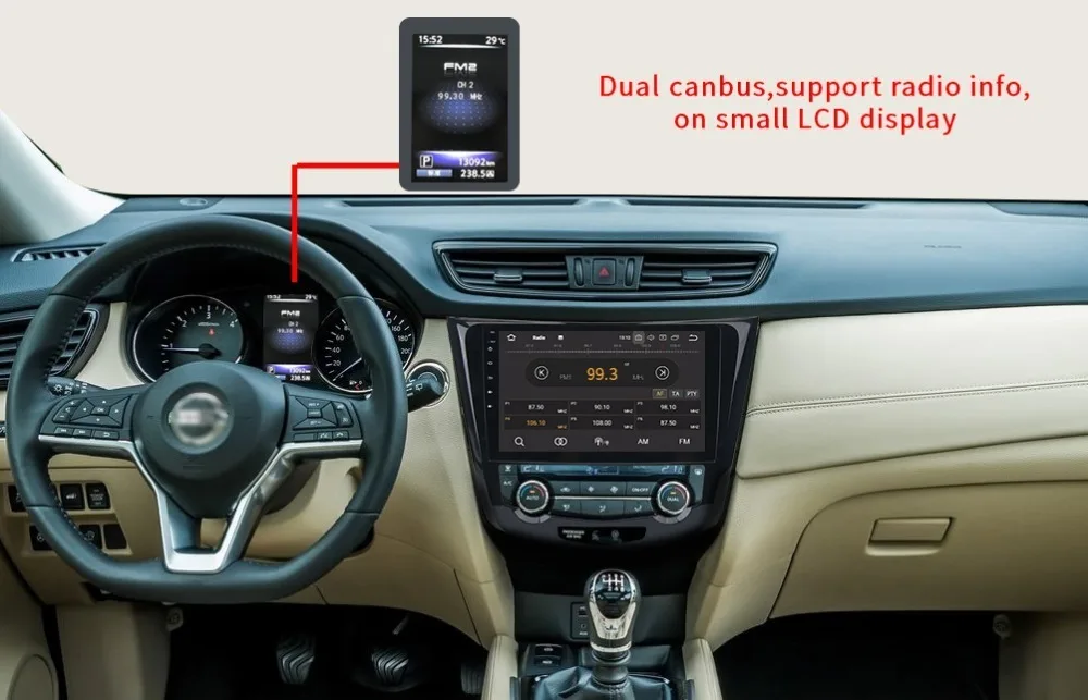Fongent Автомобильный мультимедийный Android 9,0 головное устройство для Nissan X-trail Qashqai радио Gps навигация 10," Ips PX6 стерео