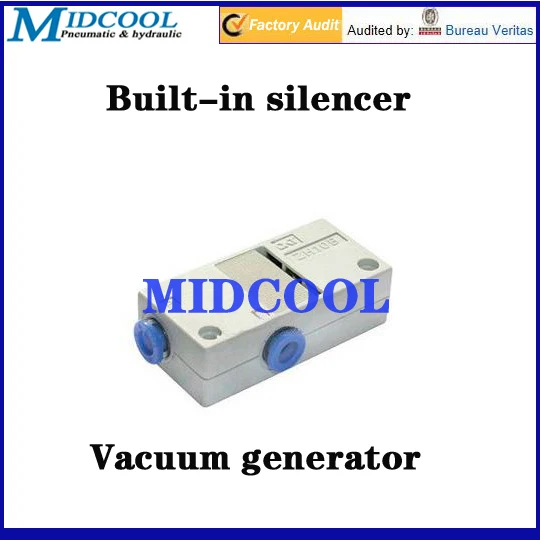 

Port 6mm 46L/min vacuum generator pump ZH10BS-06-06 with silencer -88kPa one touch box type contact pipe