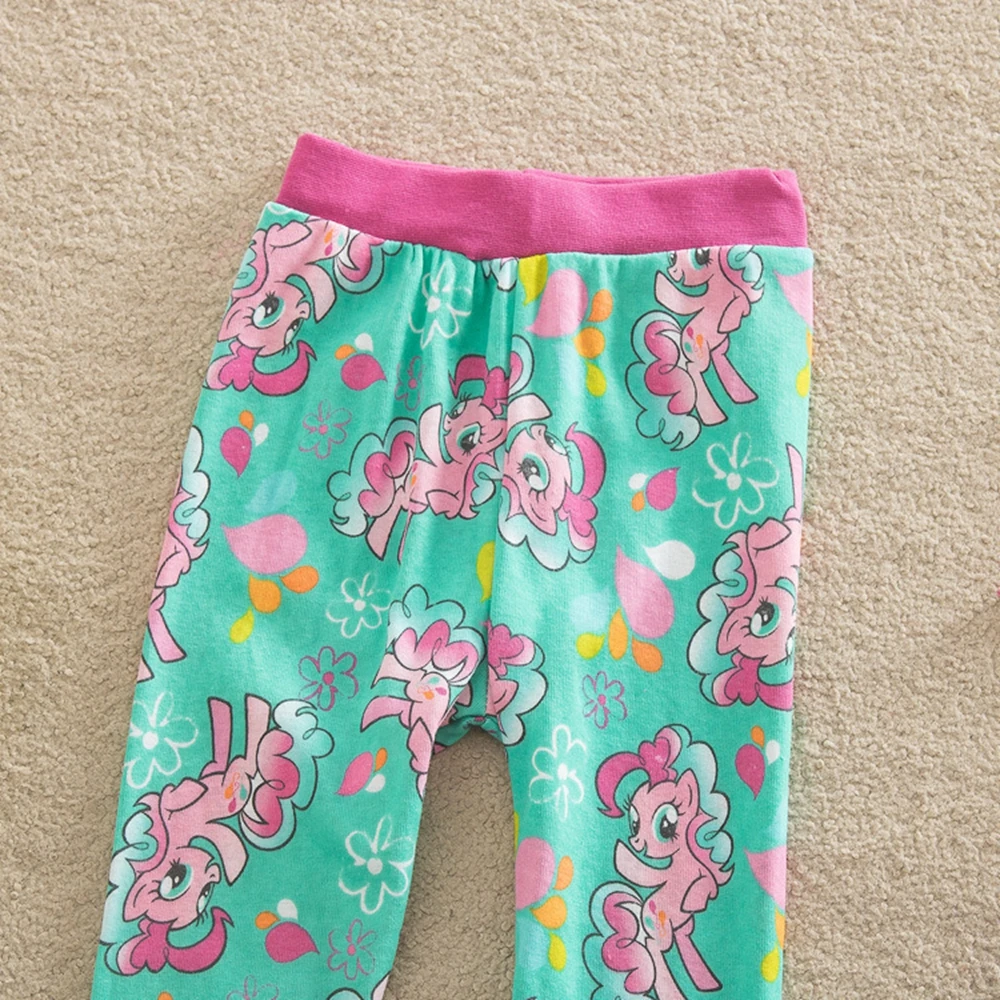 JUXINSU/хлопковые длинные штаны для маленьких девочек; леггинсы с принтом «Мой Маленький Пони»; повседневные штаны на весну-лето; От 1 до 7 лет