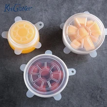 Khgdnor 6 шт./компл. Hangable силиконовые еда обертывания печать Вакуумная крышка многоразовые высокая стрейч чаша крышка свежей сохраняя Кухня инструмент