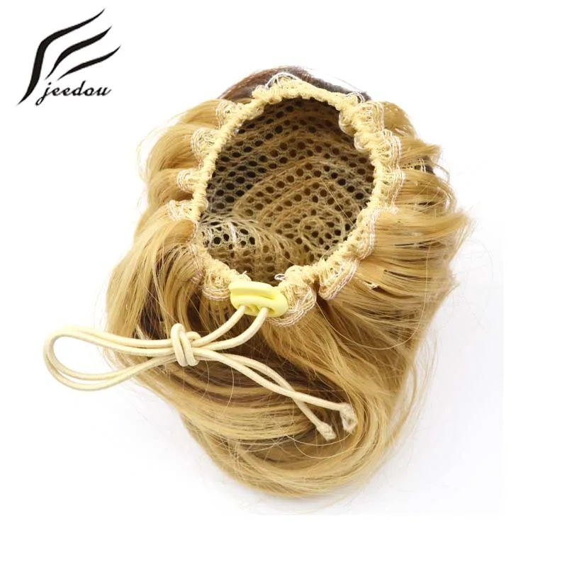 Jeedou Synthetic Curly Hair Chignon Bun Pad Rubber Band 60g Chic and Trendy Hottest Hair Trends Hairpieces