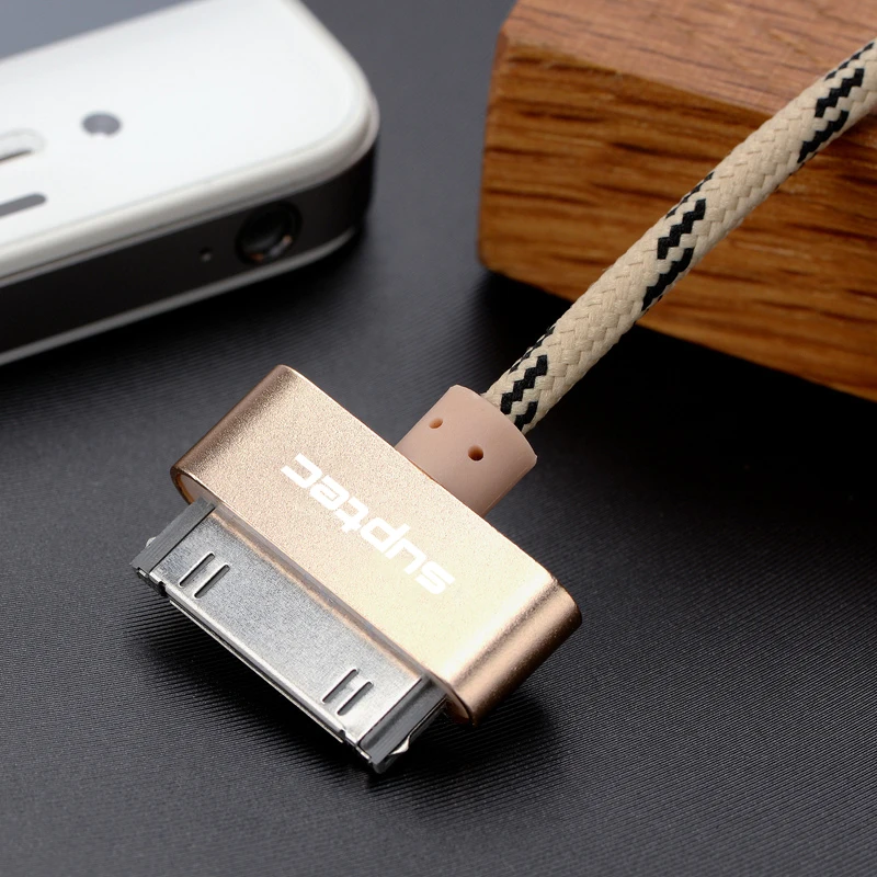 SUPTEC 2.4A USB кабель для iPhone 4S 4 2 м 3 м нейлоновый Плетеный 30 Pin кабель для быстрой зарядки и синхронизации данных для iPad 1 2 3 iPod Nano