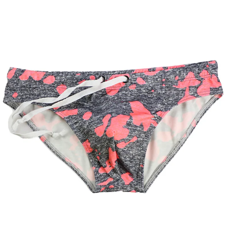Men Camouflage Swimwear Sexy Briefs Beach Underwear Trunk Underpants Swim Trunks Casual Quick-drying Swimming Pants #2J19 (30)