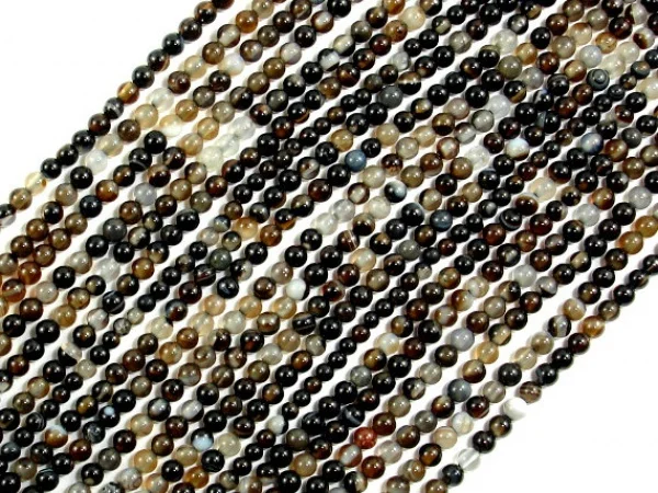 Fashion Diy Multi-color Mix 4mm Agat Round Rainbow Color Agat E Onyxs Beads Full Strand Jewelry Supply 10 Full Strand